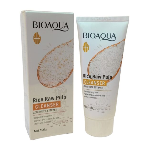 BIOAQUA Rice Raw Pulp Cleanser Brightening Moisturizing Face Wash 100g
