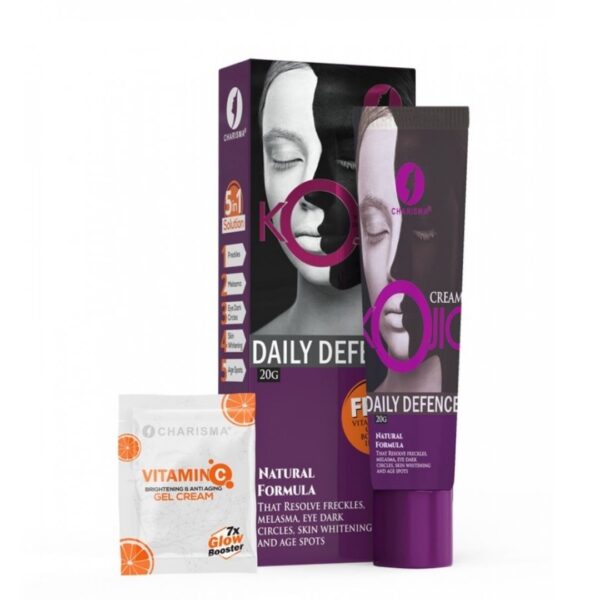 Charisma Kojic Daily Defence Cream 20g with Vitamin C Gel Sachet