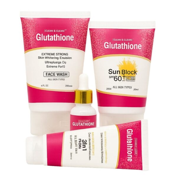 Clean and Clean Glutathione Brightening Glow Kit Organic Source 120 open pic