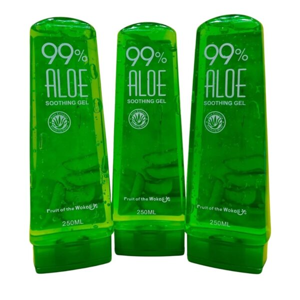 Fruit of the Wokali Aloe Vera 99% Soothing Gel 250ml pack