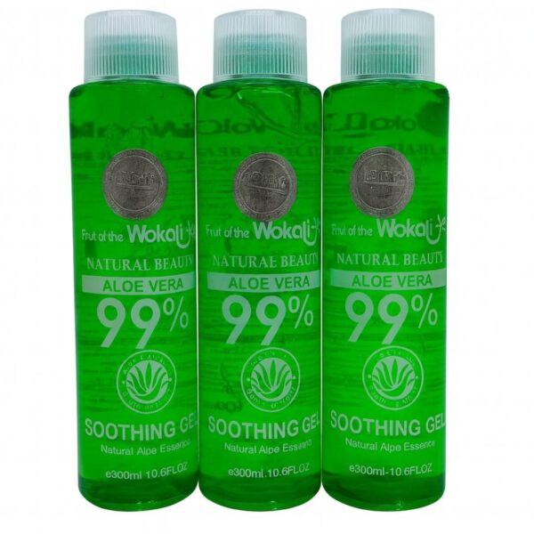 Fruit of the Wokali Aloe Vera 99% Soothing Gel 300ml pack