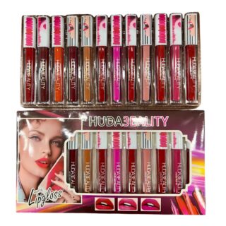 Huda Beauty 12-Piece Matte Liquid Lipstick & Lip Gloss Collection