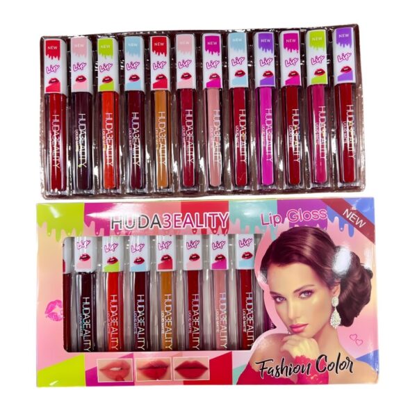 Huda3eality Fashion Color Lip Gloss Set Long Lasting Shades
