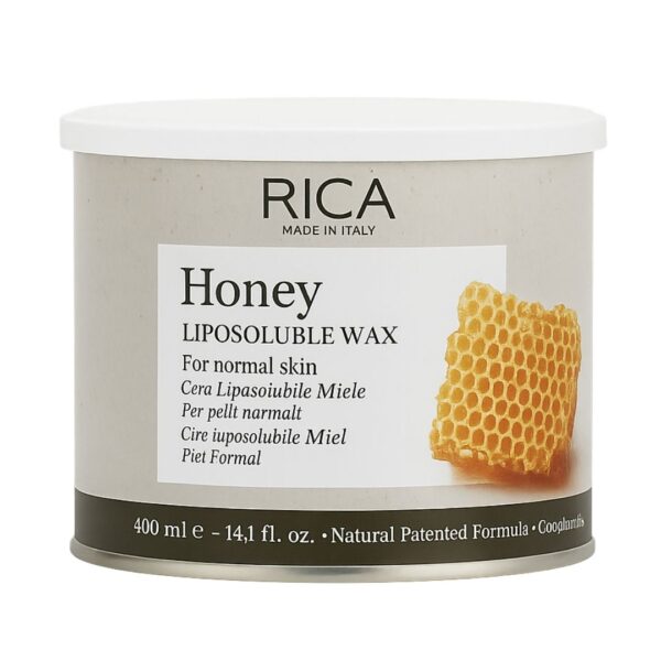 RICA Liposoluble Wax 400ml Honey Opuntia Oil Titanium Azulene Sugar yellow