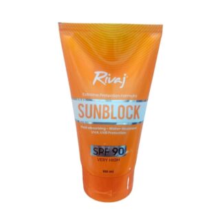 Rivaj Sunblock SPF 90 Cream Water Resistant UVA UVB Protection 100ml