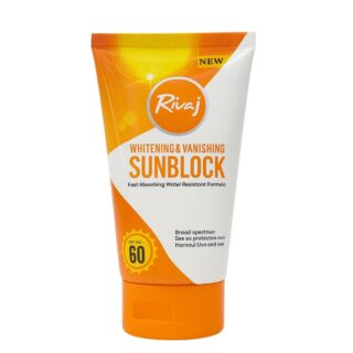 Rivaj Whitening & Vanishing Sunblock SPF 60 Broad Spectrum