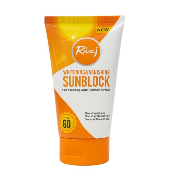 Rivaj Whitening & Vanishing Sunblock SPF 60 Broad Spectrum