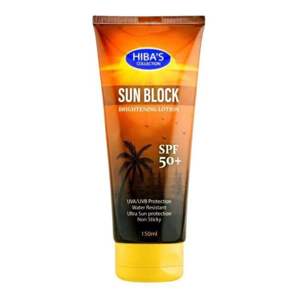SPF 50 Plus Sun Block Brightening Lotion UVA UVB Water Resistant