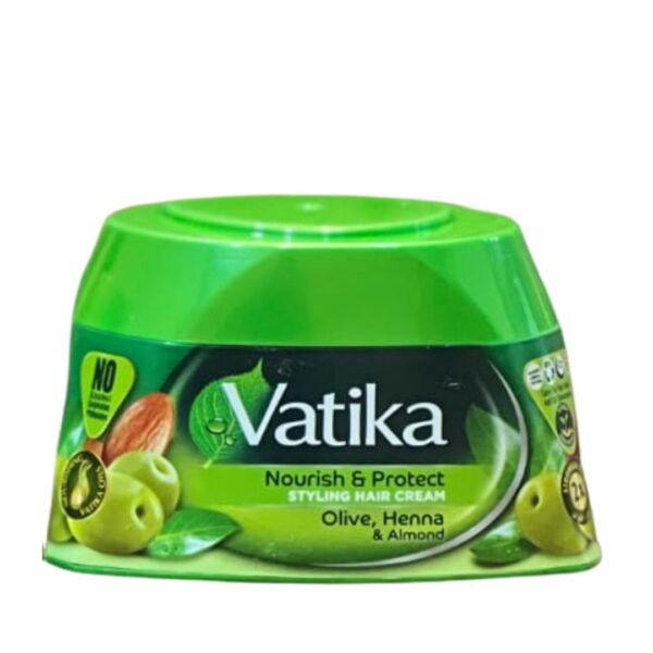 Vatika Styling Hair Cream Dandruff Guard Hair Fall Control and Nourish vivid Green