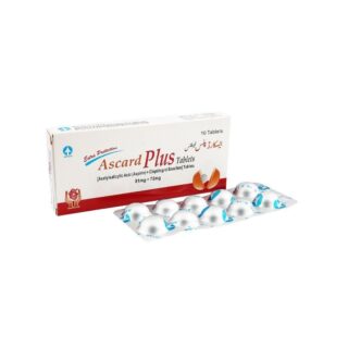 ATCO Ascard Plus Tablets 10 Pack (Aspirin 81mg + Clopidogrel 75mg)