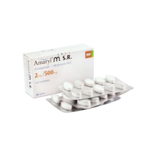Amaryl M S.R Tablets, 2mg + 500mg, 30 Tablet Pack