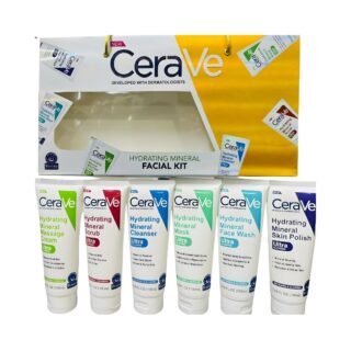 CeraVe Hydrating Mineral Facial Kit with Cleanser Scrub Mask and Cream