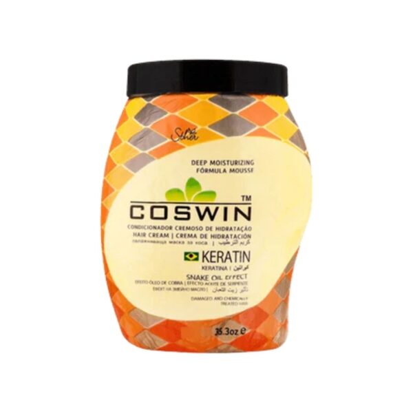 Coswin Gold Keratin Hair Cream 1000g Deep Moisturizing Treatment Brown