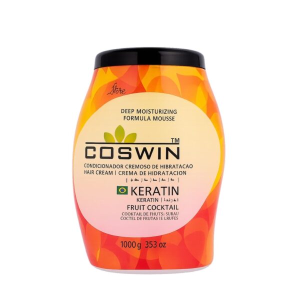 Coswin Gold Keratin Hair Cream 1000g Deep Moisturizing Treatment Yellow