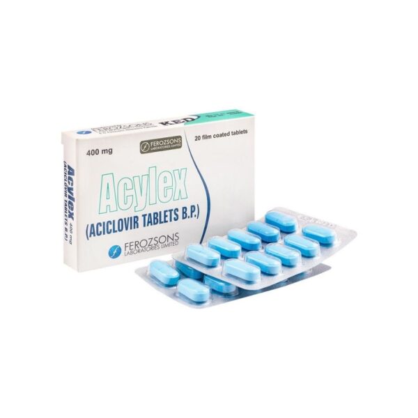 Ferozsons Acylex 400mg (Aciclovir Tablets B.P.) – 20 Pack