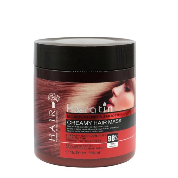 Keratin Moisturizing and Smooth Creamy Hair Mask 500ml