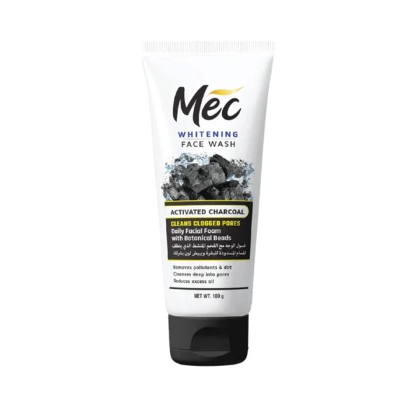 Mec Whitening Face Wash with Activated Charcoal and Botanical Beads 100g