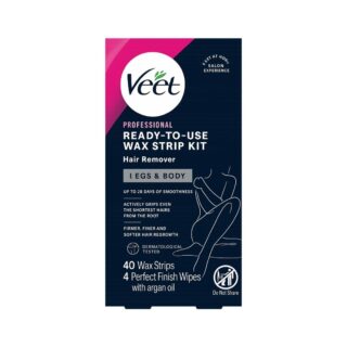 Veet Professional Ready to Use Wax Strip Kit for Legs and Body