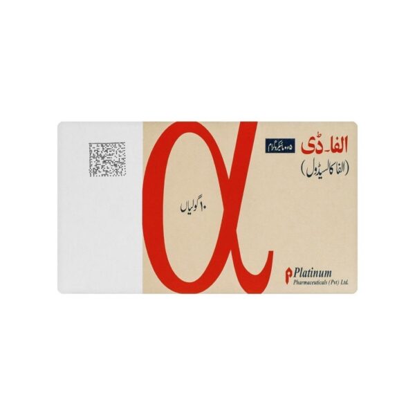 Alfa-D 0.5mcg Tablets 10-Pack Platinum Pharmaceuticals Box