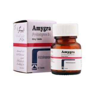 Amygra 60mg Tablets 20-Pack Tabros Pharma (Pyridostigmine Bromide, Anticholinesterase)