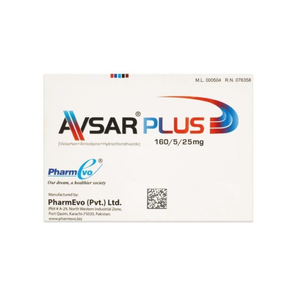 Avsar Plus 160525mg Tablets 28-Pack PharmEvo box