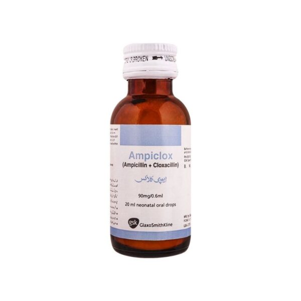 GSK Ampiclox Neonatal Oral Drops (Ampicillin + Cloxacillin) 90mg0.6ml – 20ml