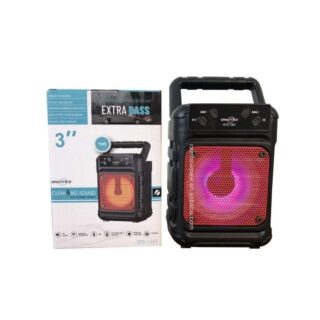 GreatNice 3-Inch Extra Bass Bluetooth Speaker with LED Light & FM Radio