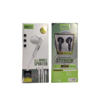 KHM All Mobile Sported Stereo Earphones with Mic – Type-C & 3.5mm Jack