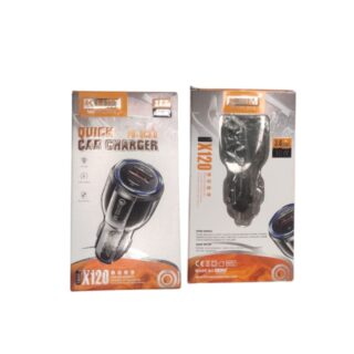 Keem X120 Quick Car Charger 18W Dual USB Fast Charging Adapter