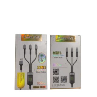 Links 313 100W 3-in-1 Super Fast Charging Data Cable – 1300mm