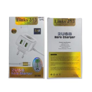 Links 313 3.4A 2USB Hero Fast Charger with Safety Protection