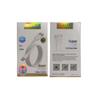 Links 313 LK-02 3.4A Type-C Super Fast Data Cable – 1200mm Durable Wire