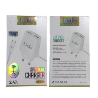 Links 313 LK-044 2.4A Dual USB Fast Charger with Safety Protection