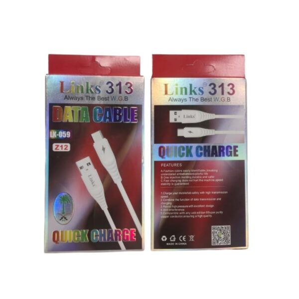 Links 313 LK-059 Quick Charge Data Cable – High Speed USB Charging