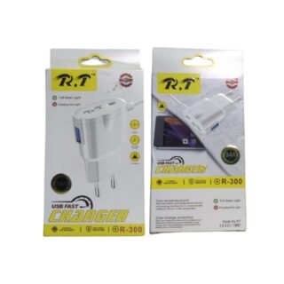 R.T R-300 3.4A USB Fast Charger with LED Indicator and Safety Protection