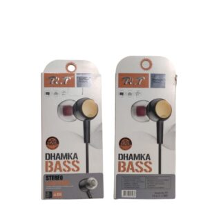 RT Dhamka Bass Stereo Earphones with Mic – Deep Sound & Comfort Fit