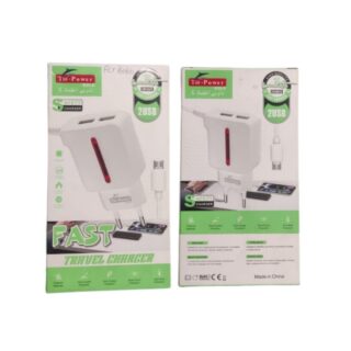 T10 Power 2USB Fast Travel Charger with Safety Protection