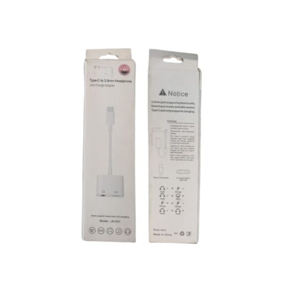 Type-C to 3.5mm Headphone Jack & Charging Adapter – Dual Function