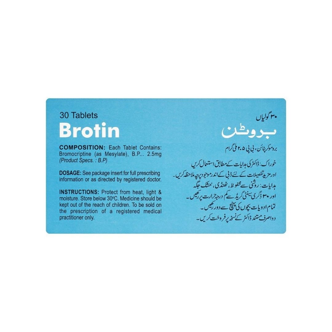 Shaigan Pharmaceuticals Brotin Tablet, 2.5mg, 30-Pack